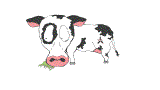 tidy's pet moo cow, his name is tony
